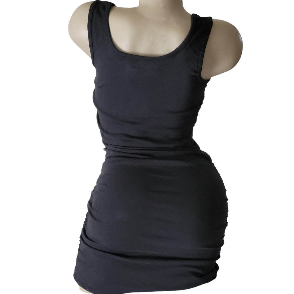 Juicy Couture Rhinestone Bling Shirred Tank Dress Black NWT M - Picture 6 of 11